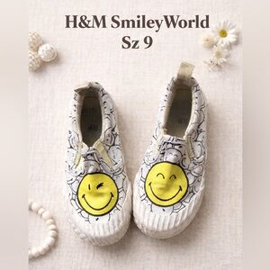 H&M x SmileyWorld Toddler Slip-On Sneakers – Size 9